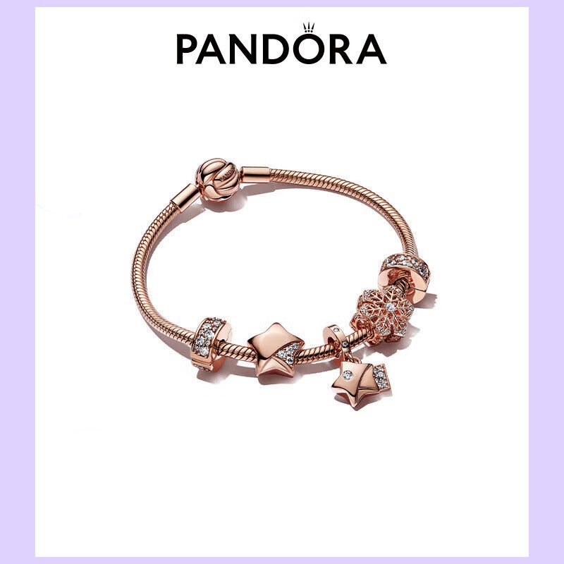 Pandora Pandora exclusive star wish bracelet set cute design Valentine's Day birthday gift 925 silver