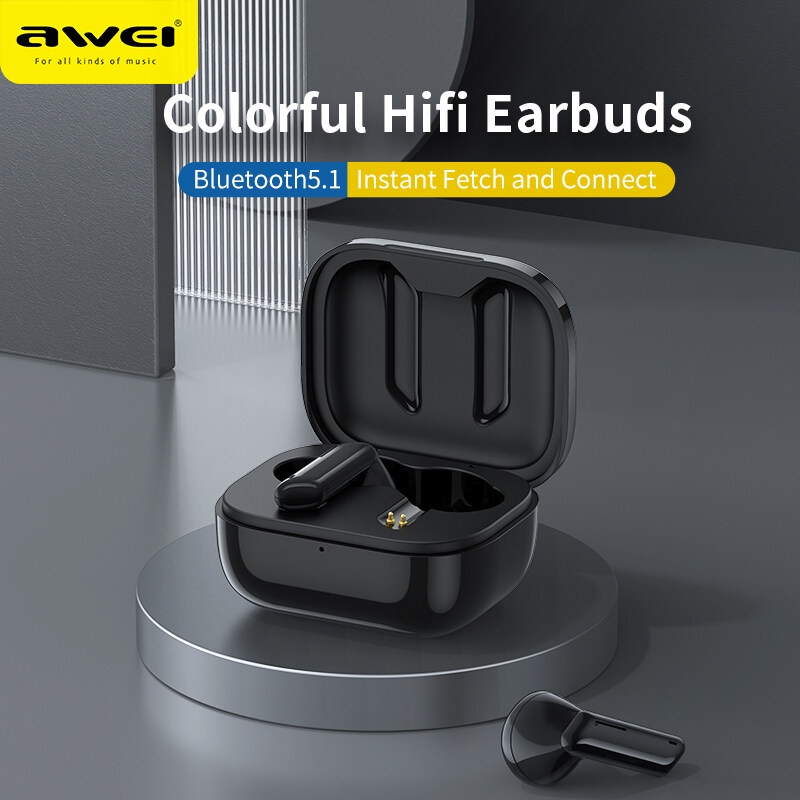 [ Clear HD Voice ] [ HD EARBUD ] Awei T36 TWS pro Mini Wireless Bluetooth Earbuds Bluetooth V5.1 waterproof