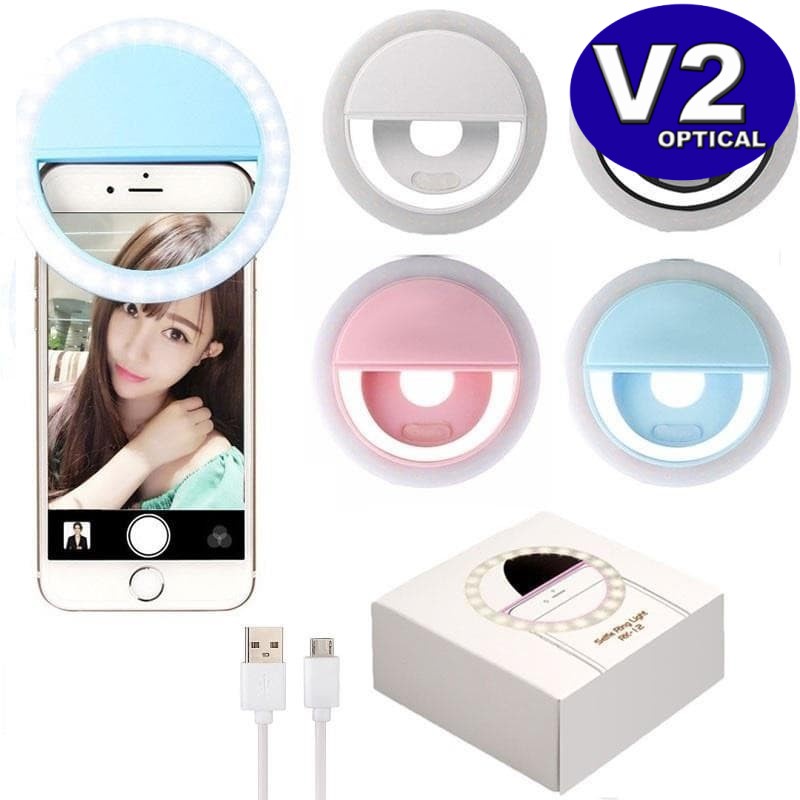 Rechargeable Selfie Ring Light Mini Portable 36 LED USB Level Brightness Adjustable Phone Camera Lamp Clip Beauty Flash