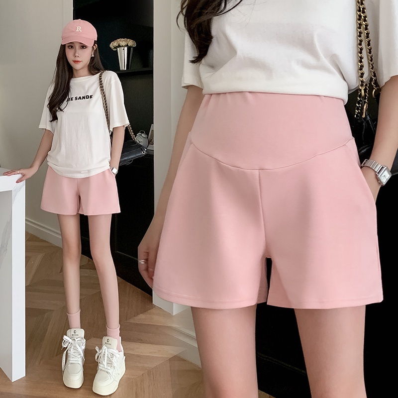 Maternity pants seluar mengandung Pregnant women's shorts for summer outerwear fashion thin high waisted three way loose air cotton sports leggings for summer wear