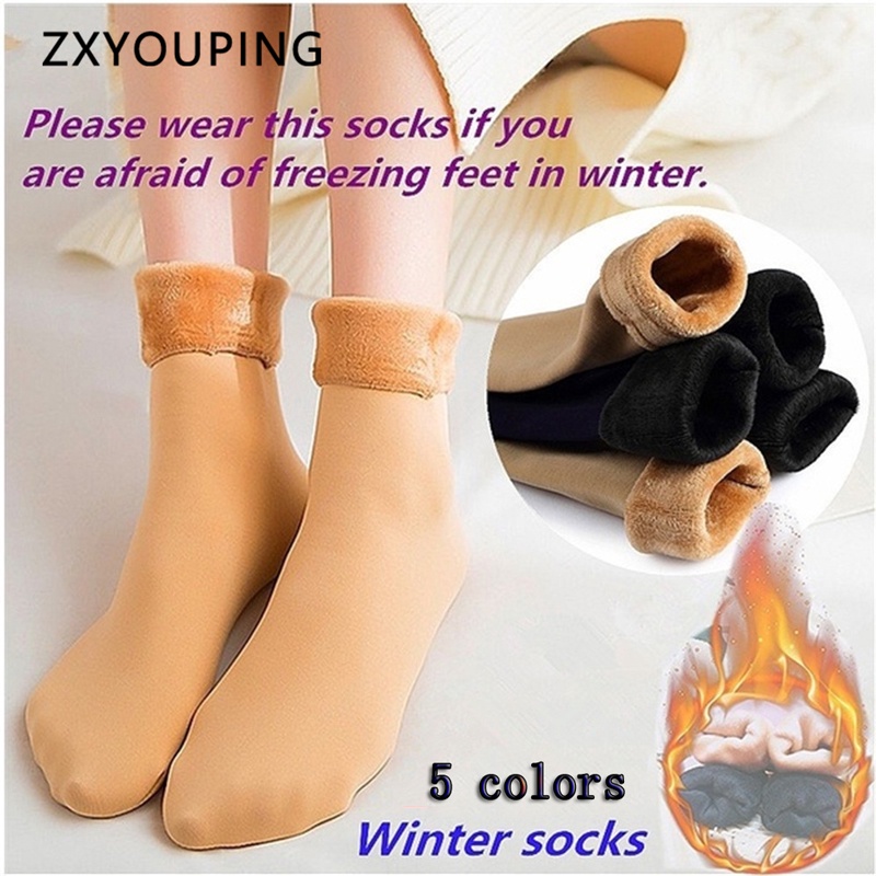 6 Pairs Women Winter Warmer Socks Thicken Thermal Wool Cashmere Snow Socks Seamless Floor Sleeping Socks Free Size Winter Warmer Snow Boots Thermal Wool Cashmere Snow Socks