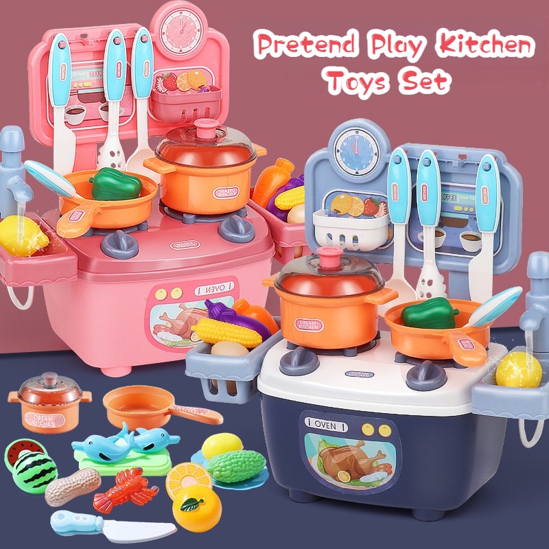 ✧NEW✧Pretend Play Kitchen Water Sink Toys Cooking Set Toys Simulation Kitchenware Mainan Budak Perempuan Masak