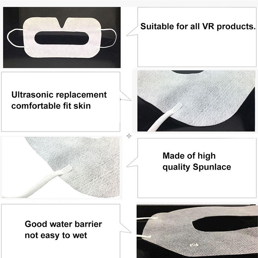 100/50PCS VR Eye Mask Cover Breathable Sweat Band Disposable Padding Virtual Reality Headsets Cover For Oculus Quest 2