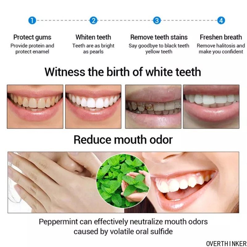 Premium Versatile Ubat Gigi Teeth Whitening Putih Toothpaste White Fresh Breath Niacinamide Toothpaste100g - Image 5