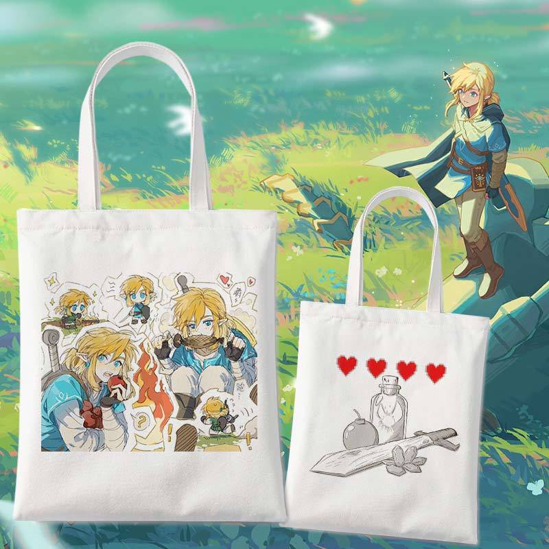 【Ready Stock】 The Legend of Zelda Tears of the Kingdom zelda Legendary Canvas Bag Kingdom Tears Link Merchandise Co-Branded Customized Gifts Elementary Middle School Students Class School