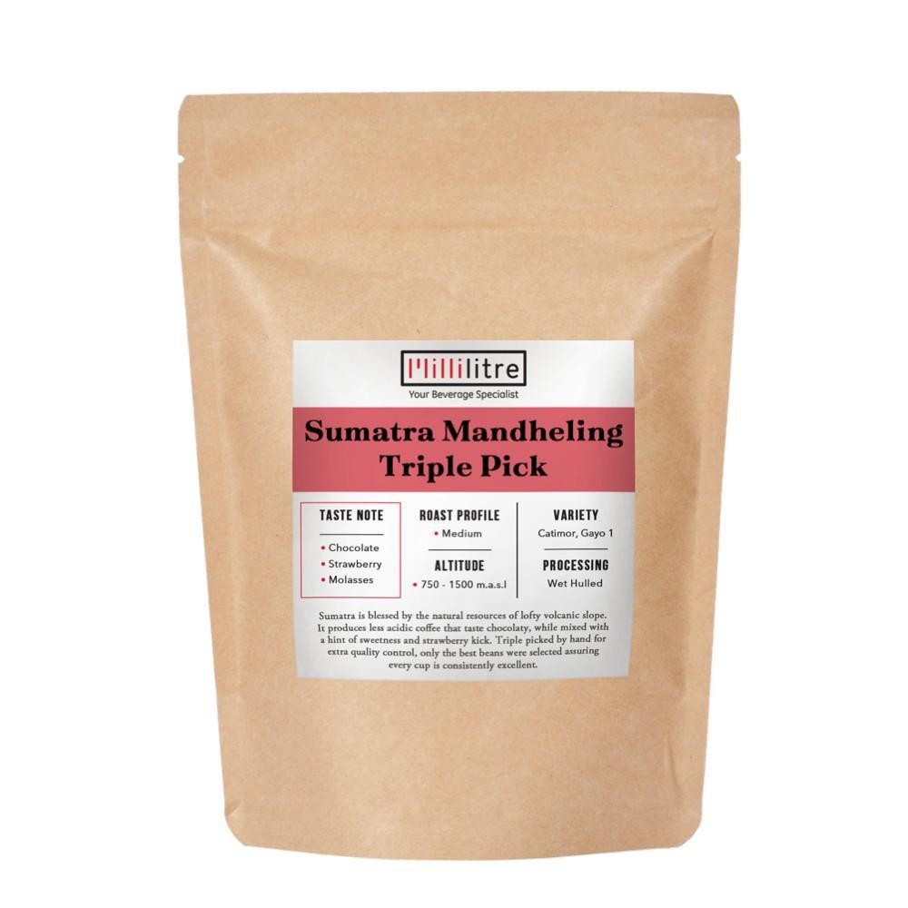 [ Local Ready Stock ] Millilitre Sumatra Mandheling Coffee Bean Kopi Drink Grind Brew Caffeine 250g