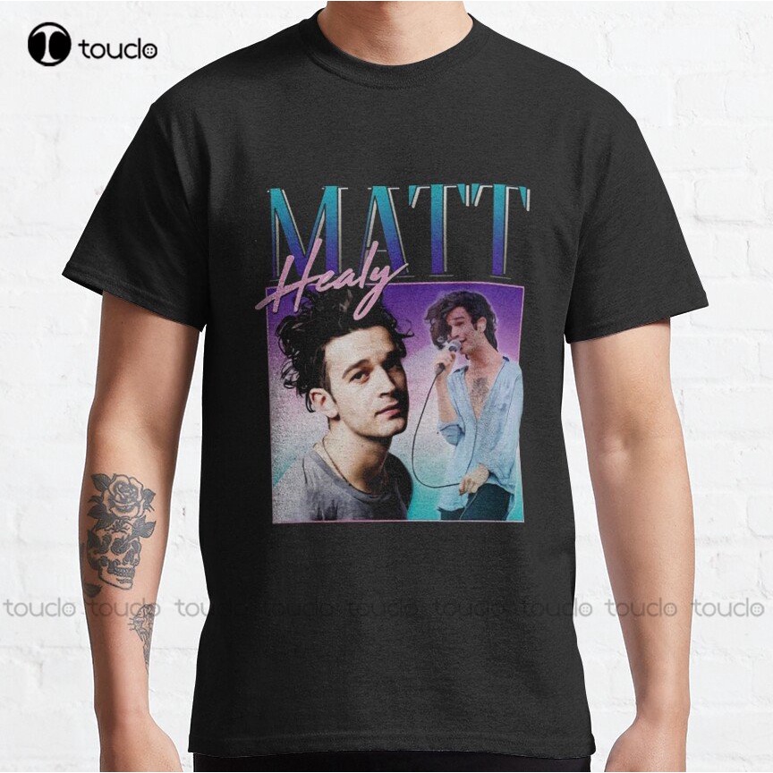 Men's Large T-shirt Matt Healy Homage Funny Matty 1975 Retro 90S 80S Party Classic Tshirt Mens Workout Shirts Custom