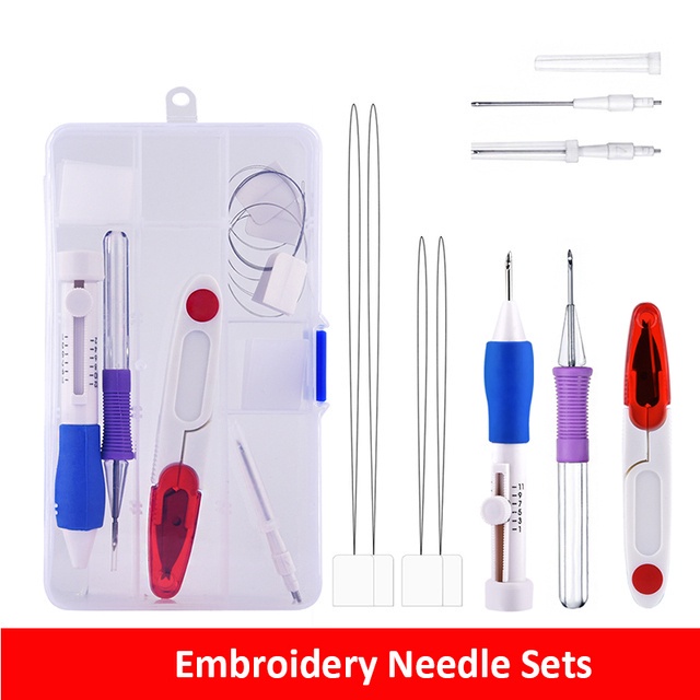 Hardware Heavy 136pcs/set Embroidery Kit Punch Needle Craft Tool Cross Stitch Pen Set Threads DIY Sewing Accessories - Image 5