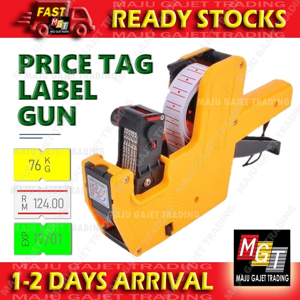 Price Tag Gun Label Machine Labeler Labelling 8 Digits Symbols Supermarket Cashier Mesin Tanda Harga MX5500