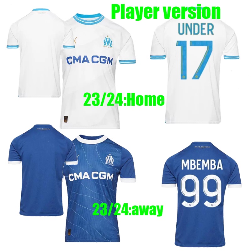 2023/2024 maillot Marseille home away soccer jerseys Player version 23/24 CUISANCE GUENDOUZI ALEXIS PAYET CLAUSS football shirts men VERETOUT Olympique Vitinha football cloths