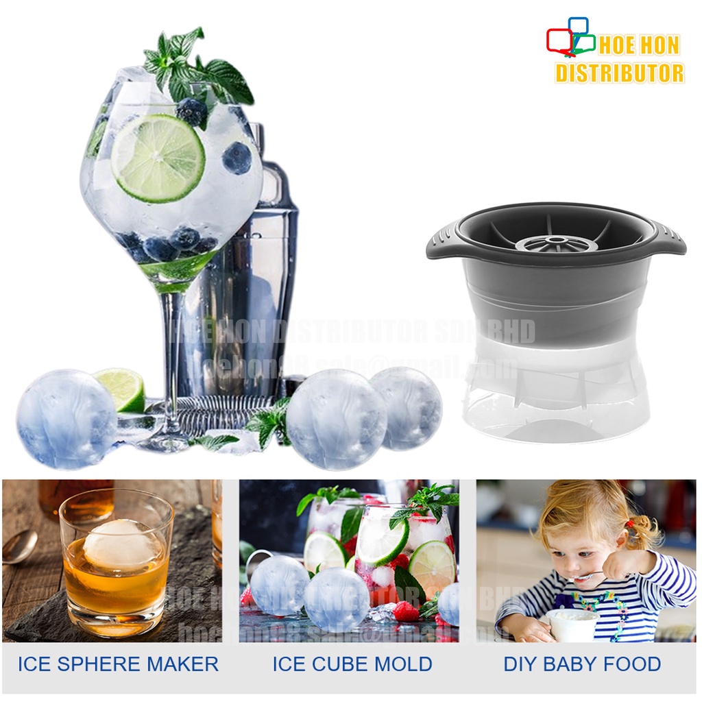 Silicone Ice Sphere Maker Mold 5cm 1pc Multipurpose Mold Spirit Brandy Whiskey Ice Ball C12N7 