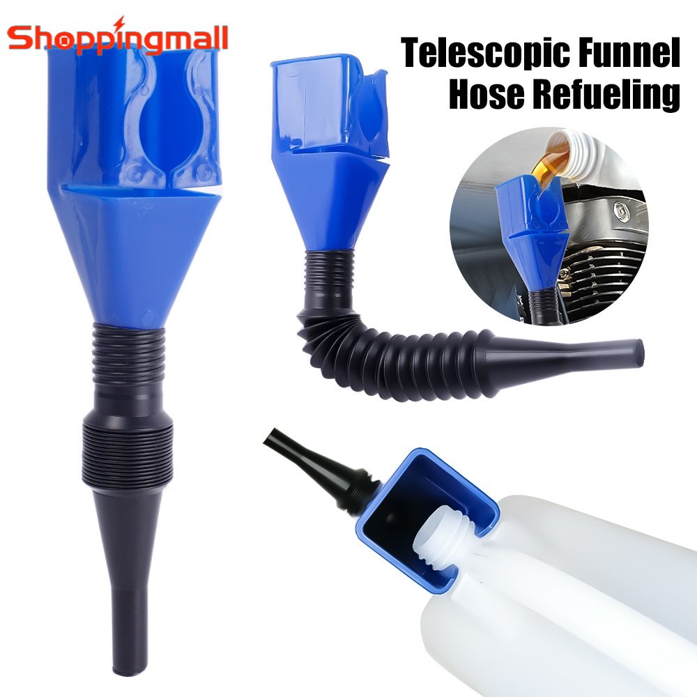 [Sunshine] Anti-spill Hands-free Plastic Filling and Pouring Funnel / Portable Folding Telescopic Hose Refueling Funnel / for All Kinds of Gasoline & Liquid/ Motorcycle Accessories