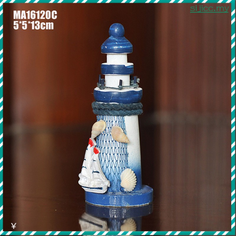 【in stock】Lighthouse Decor Ocean Style Fish Net and Shell Wooden Beachhouse Nautical Decor❤️