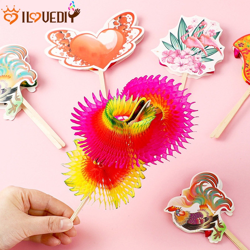 Versatile Paper Flipping Flower Toys Primary School Student Puzzle Prize Traditional China Nostalgic Toys Chinese Treasure Hand Flip Flowers Creative DIY Crafts Flipping Paper