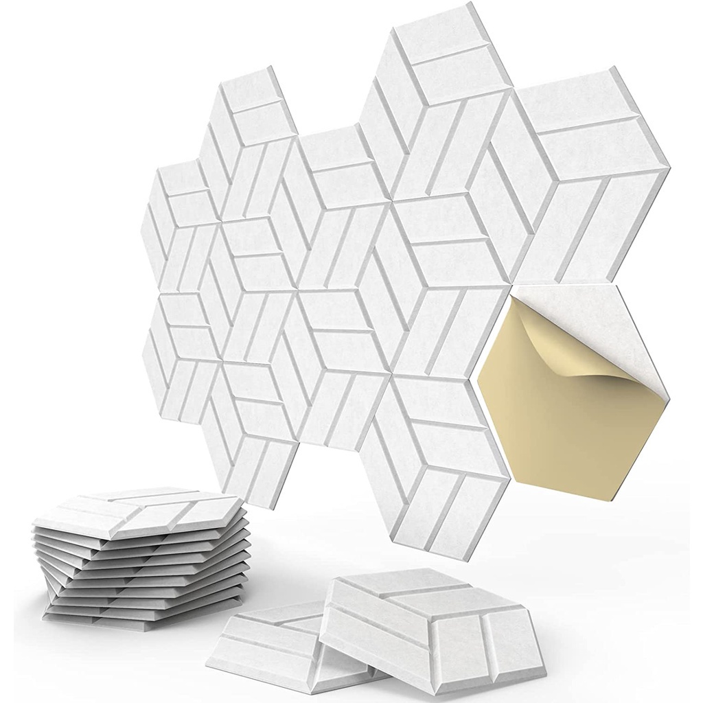 Reliable Versatile Acoustic Foam Panel Self Adhesive Hexagon Design Soundproof Panels High Density Sound Proofing Pad... - Image 3