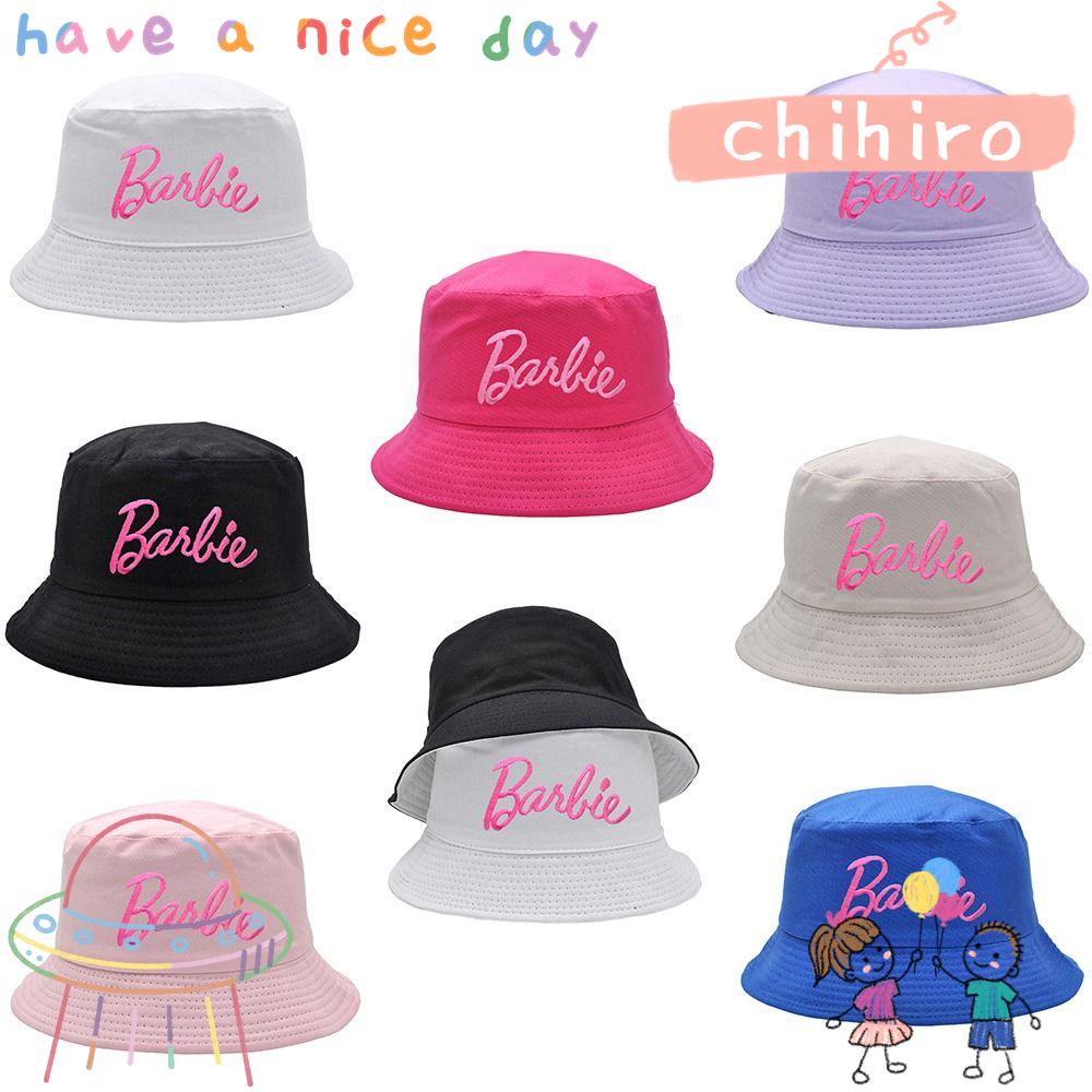 CHIHIRO1 Barbie Fisherman Kawaii Embroidery Letter Buckets Fashion Casual Beach Sunshade Adults Hat