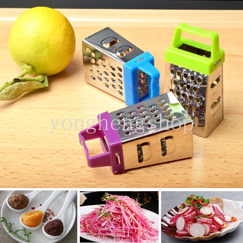 Mini Four-sided Manual Graters Fruit Vegetable Slicer Chopper Ginger Cheese Grater Clever Cutter Garlic Crusher Stainless Steel Planer Grinder Kitchen Gadget