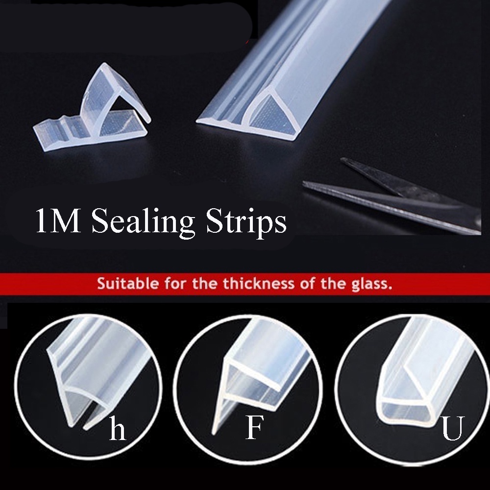 Tool Repair TOP 1M 6-12mm F U h Shape Bathroom Accessaries Sealing Strips Hardware Window Seal Strip Bath Screen Sili... - Image 3