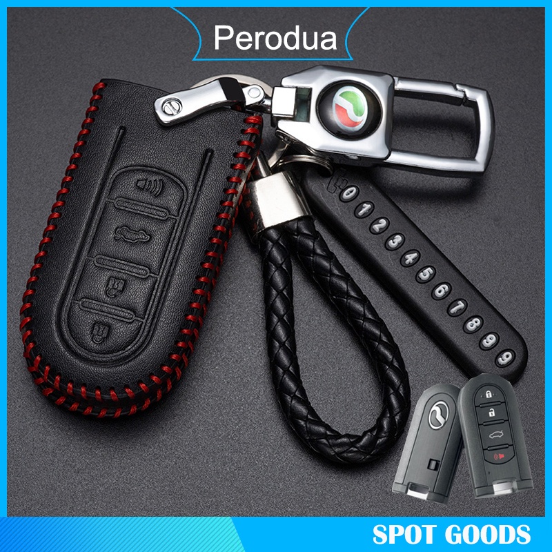 Reliable Purpose PERODUA MYVI BEZZA AXIA ARUZ Leather Key Cover Holder Premium Grade Ready Stock - Image 2