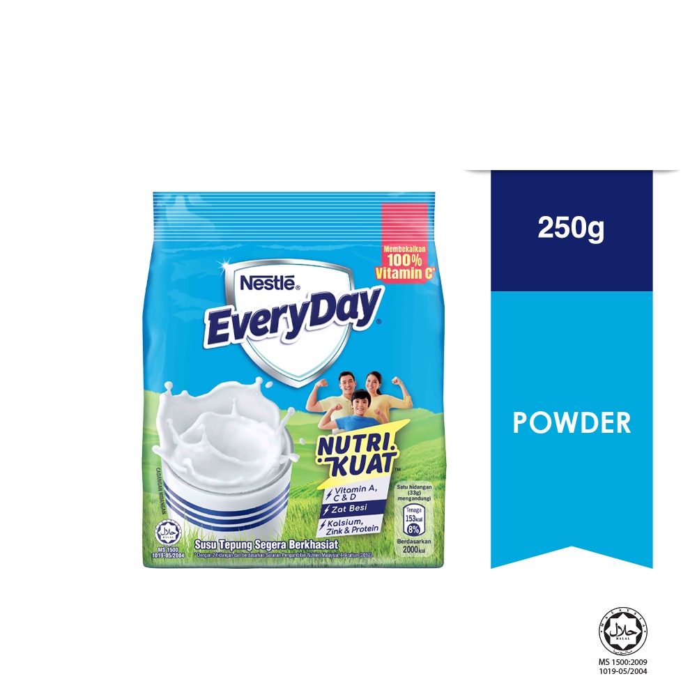 NESTLE EVERYDAY Milk Powder Soft Pack 250g Bundle of 1/3