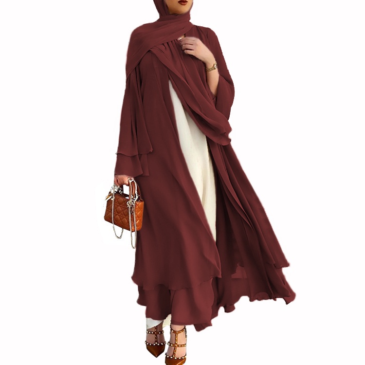 Premium Multi Abaya Cardigate Fashion Muslim Muslimah Jubah Dress Kaftan Versatile Quality - Image 3
