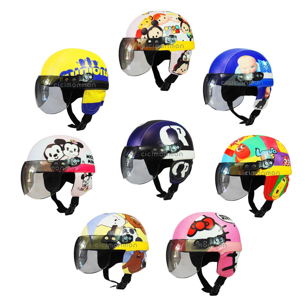 Premium Reliable Helmet Budak Super Toddler Child Retro Character Have - Image 2