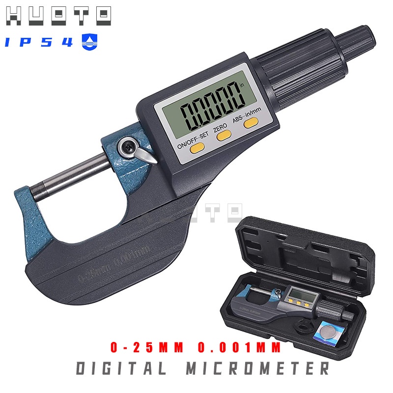 [Ready Stock Seckill] HUOTO Electronic Micron Micrometer Wall Thick Digital 0-25mm 0.001MM