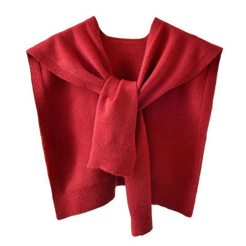 Shoulder Shawl Spring Summer Outer Knitted Knotted Air Conditioning Room Scarf Women Autumn Winter Neck Protection Shawl Bib