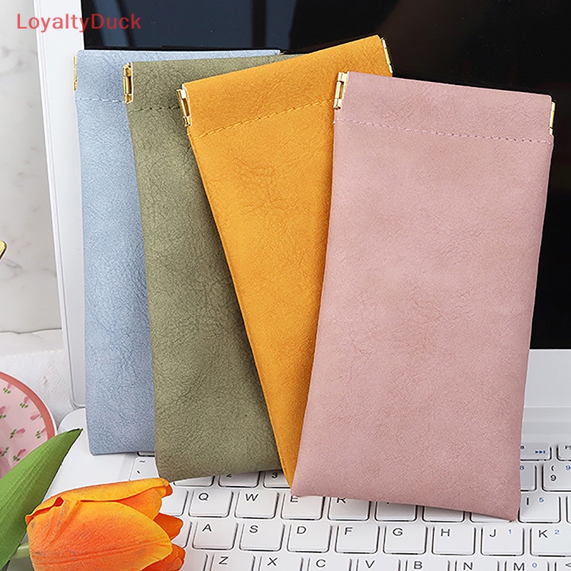 [LoyaltyDuck] PU Leather Glasses Storage Bag Automatic Closed Sunglasses Case Waterproof Pouch Coming