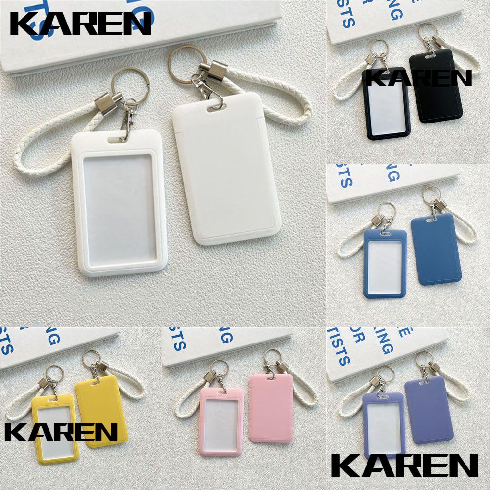 ♚KAREN♚ Cute Business Card Holder Student Supplies Bus Card Cover Case Credit Card Holders Women Men Cartoon Badge Child Bank ID Holders