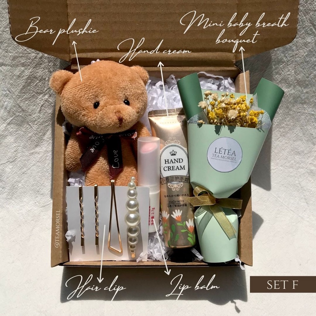 SURPRISE GIFT BOX MURAH Bear Soft Toy Set/Friendship/Birthday/Anniversary/Graduation/Apology/New Year/Bridesmaid DoorGif