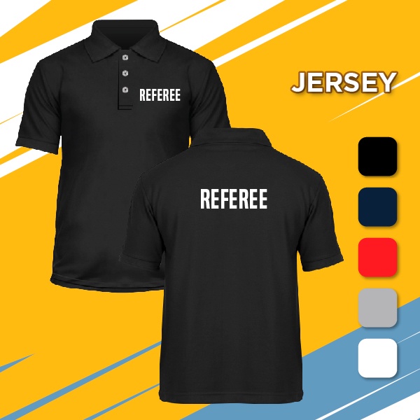 Baju Kerja Dry Fit REFEREE Uniform Microfiber Polo T Shirt Tshirt Casual Unisex T-Shirt Tee Jersey Pakaian Fashion