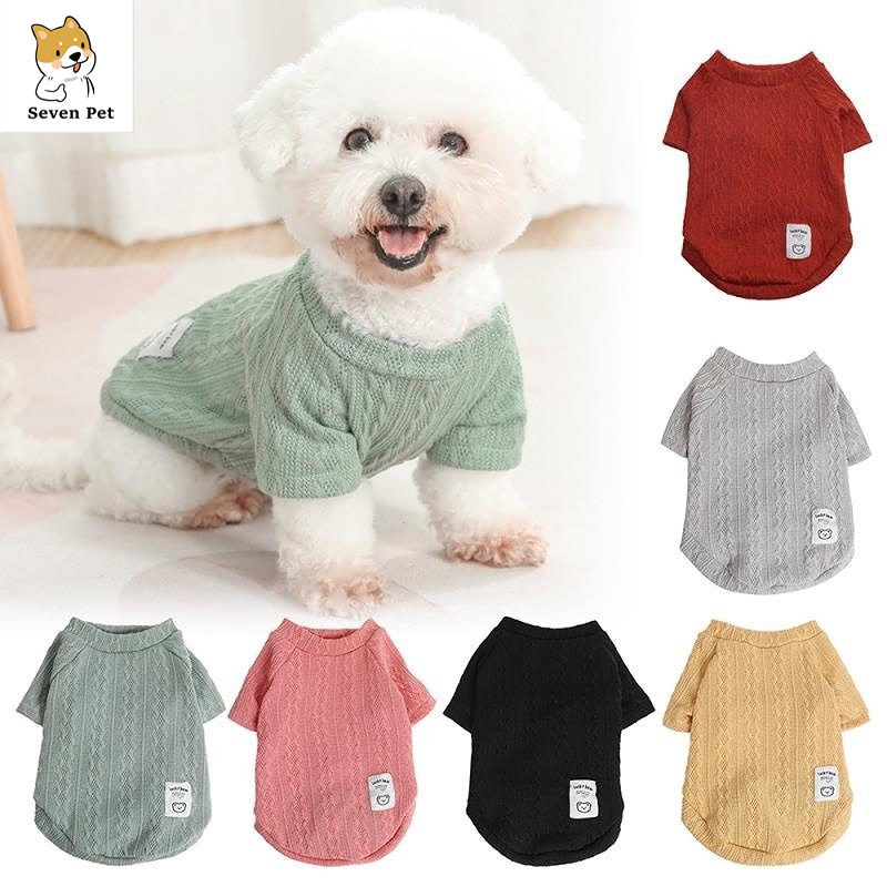 Knitted Thin Dog Sweater Autumn Winter Puppy Clothes Soft Cat Pet Clothing