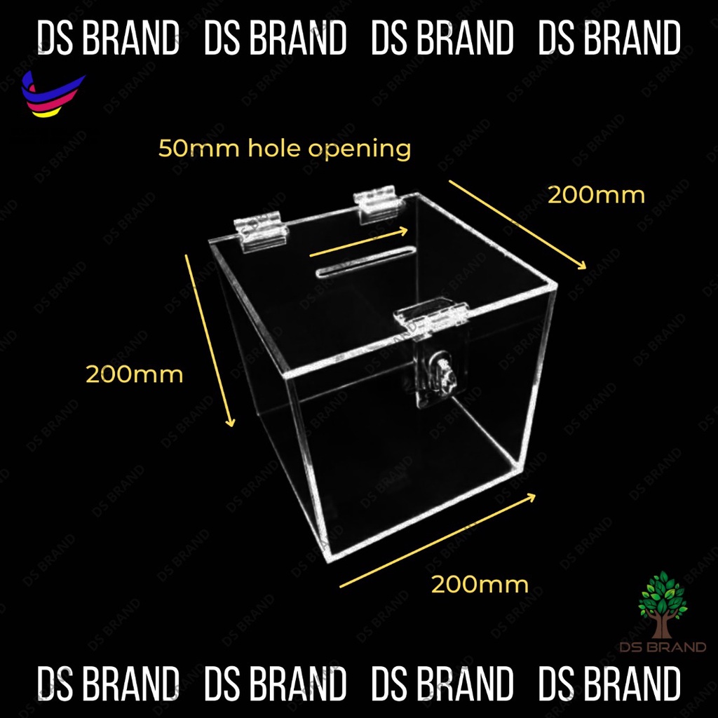 Donation Box / Tabung Derma / Money Box / Tabung Duit / Charity Box Ready Stock Size (200mm)