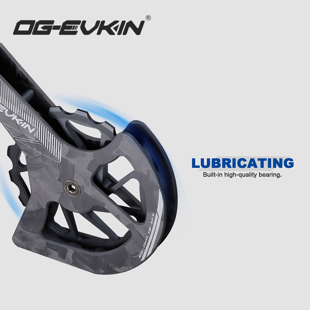 Multi Essential OG-EVKIN Carbon Fiber Ceramic Rear Derailleur 13T-17T Pulley Guide Wheel R7000 R8000 R8050 R9150 R917... - Image 2