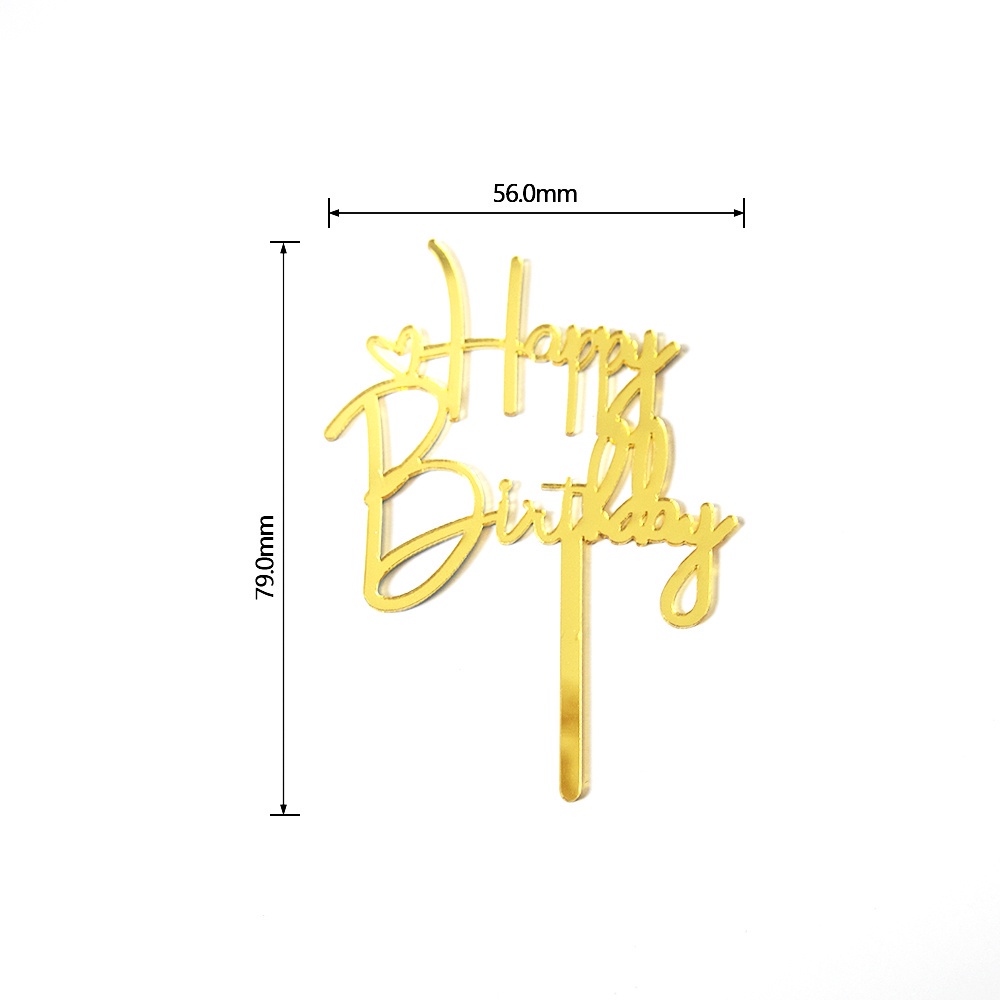 Durable Have PACK of 10 PCS Mini Happy Birthday Acrylic Cake Topper Decoration 4 Color Options Multi Reliable - Image 3