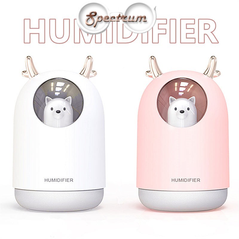 300mL DEER Cute Pet Air Humidifier Mini USB Air Diffuser Ultrasonic Car Air Freshener Aroma Mist Maker