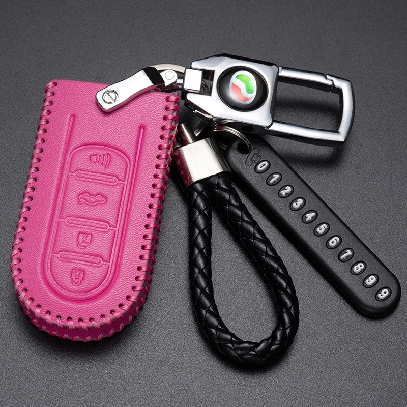 PERODUA MYVI BEZZA AXIA ARUZ Genuine Leather Key Cover Key Holder Premium Grade Ready Stock
