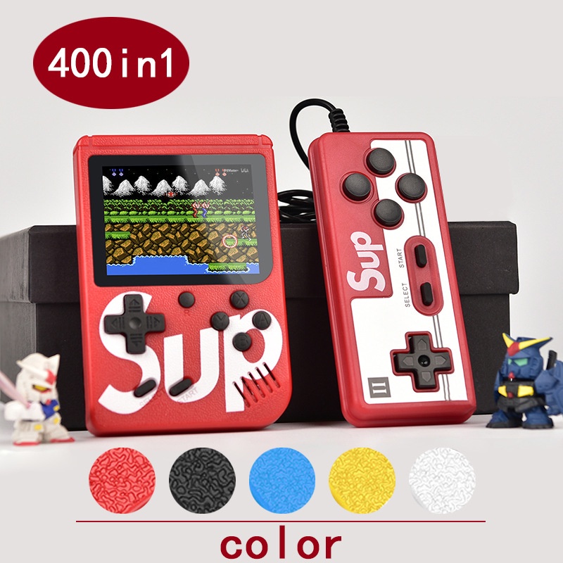 《 𝟮 𝗣𝗟𝗔𝗬𝗘𝗥 》 400 Games Portable Retro Classic Video Games Console Double Remote Control Gameboy TV Mario Pemainan