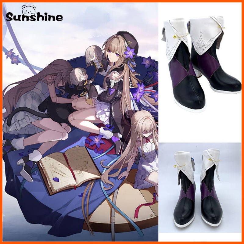 Game Honkai Star Rail Herta Cosplay Shoes Boots Cosplay Shoes Halloween Carnival Party Shoes for Men Women