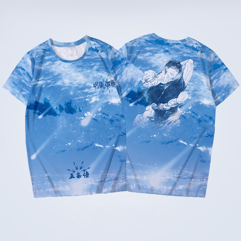 Anime Jujutsu Kaisen Gojo Satoru 3D Printing T-Shirt Tee Pattern Design Summer Hip Hop Men Tees Tops Oversized Clothing 