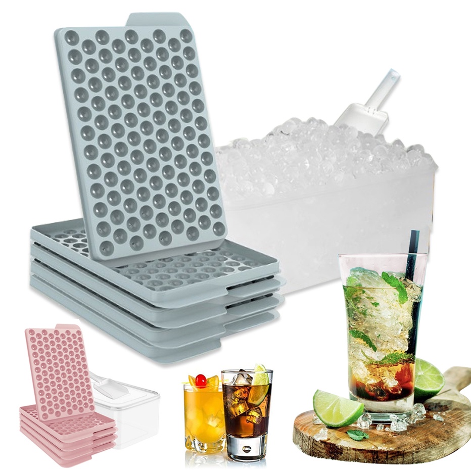 104 Grids Round Ice Ball Tray Ice Cube Maker Mold for Freezer Mini Sphere Ice Cube Tray Making