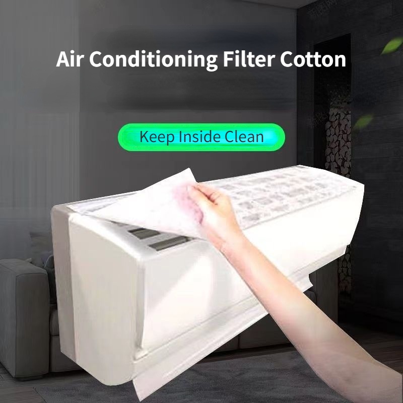 5pcs Set Air Purification Filter Pad Air Conditioning Inlet Universal Dust Cotton Filter Home Air Conditioner Hang-up Air Inlet Filter