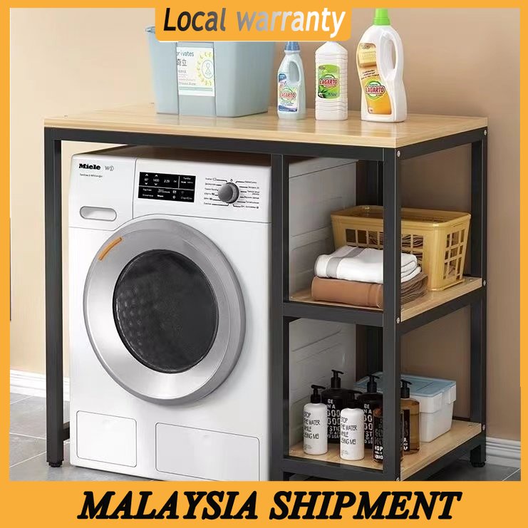 Washing Drum Floor Machine Rak Dishwasher Microwave Oven Dryer Storage Shelf Double-layer rak mesin basu