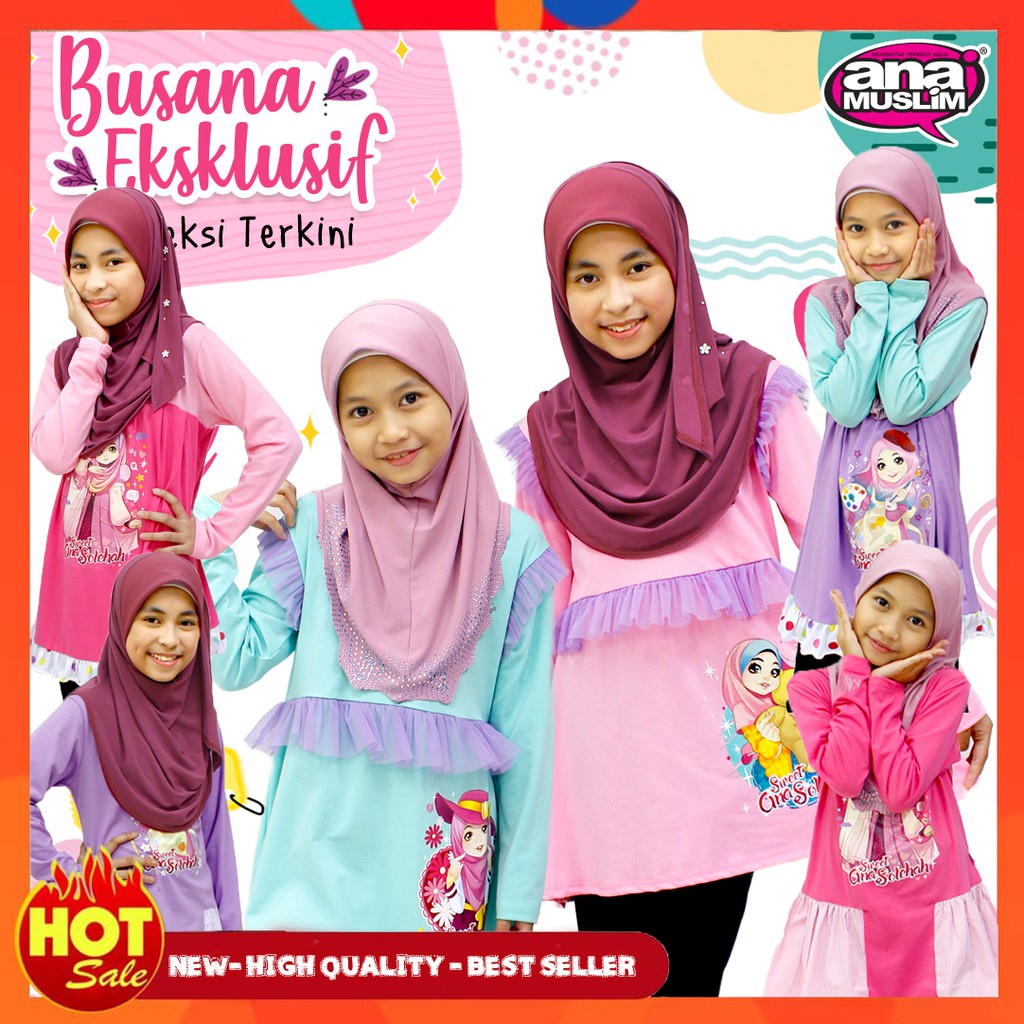 Ana Muslim Apparel : Baju Budak Perempuan Girl Dress (Girls Fashion)