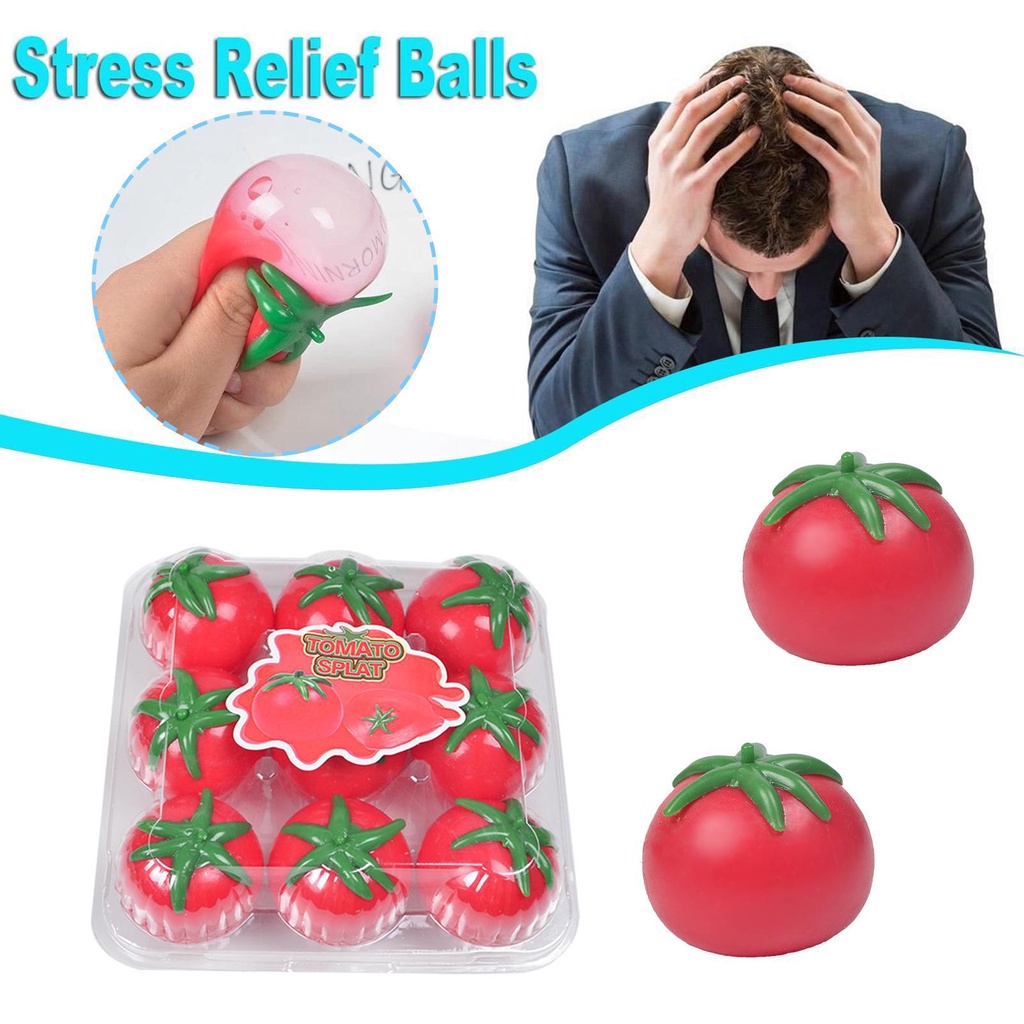 【 Available 】 Tomato Balls Children's and adult novel stress relief toys anti-anxiety toys Stress balls relaxation toys