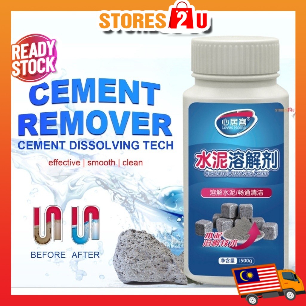 Cement Remover (500g)New Renovation House Pipeline Clogging Surface Residue Dissolving Loves Home PELARUT SIMEN 心居客水泥溶解剂