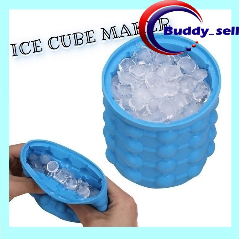 Magic Ice Cube Maker Genie Silicone Rubber Tray Cooler Molds Saving Ice Bucket Space Saving Bottle Holders