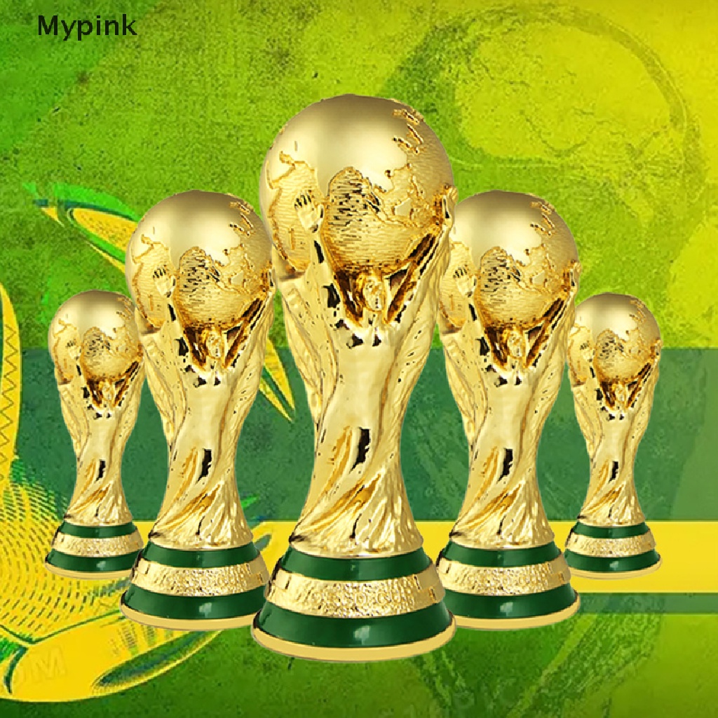 Mypink World Cup Football Trophy Resin Replica Trophy Model Soccer Fan Souvenir Gift MY