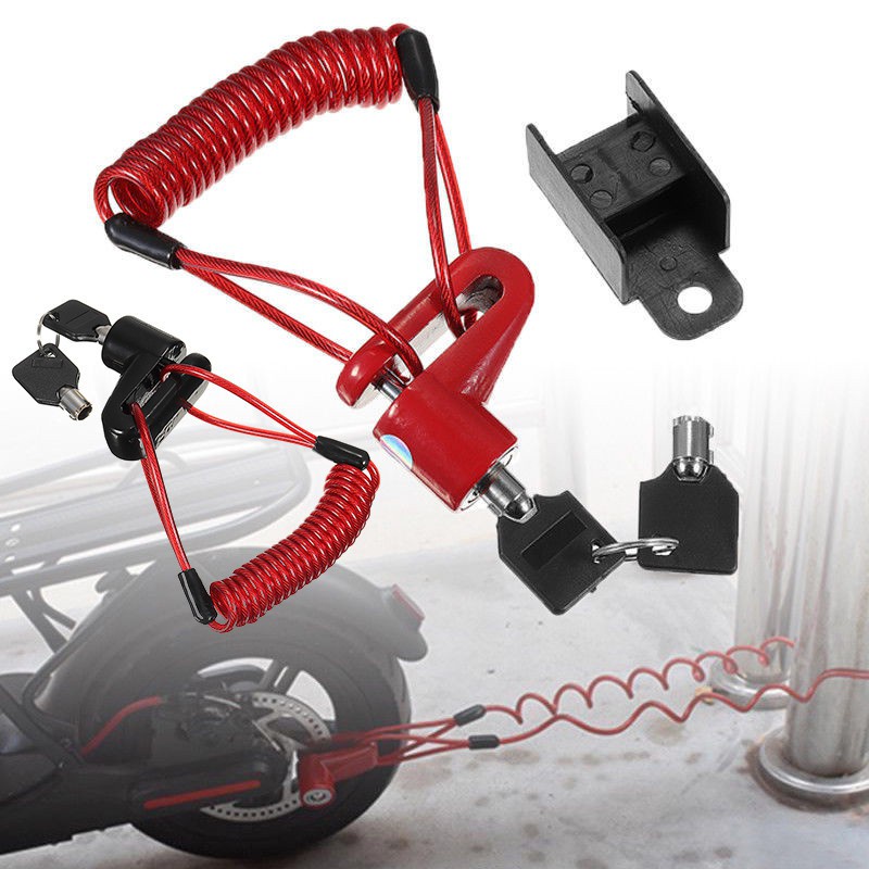 Durable Versatile Protect Your M365 Scooter Disc Brakes Lock + Steel Wire Secure Ride from Theft Multi - Image 5